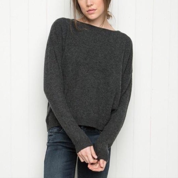 Brandy Melville Sweaters - BRANDY MELVILLE CASHMERE CHARCOAL GRAY SWEATER SIZE SMALL